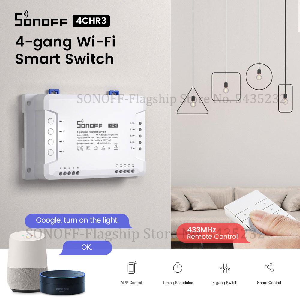 Sonoff - Itead SONOFF 4CH R3 Wifi Drahtlose