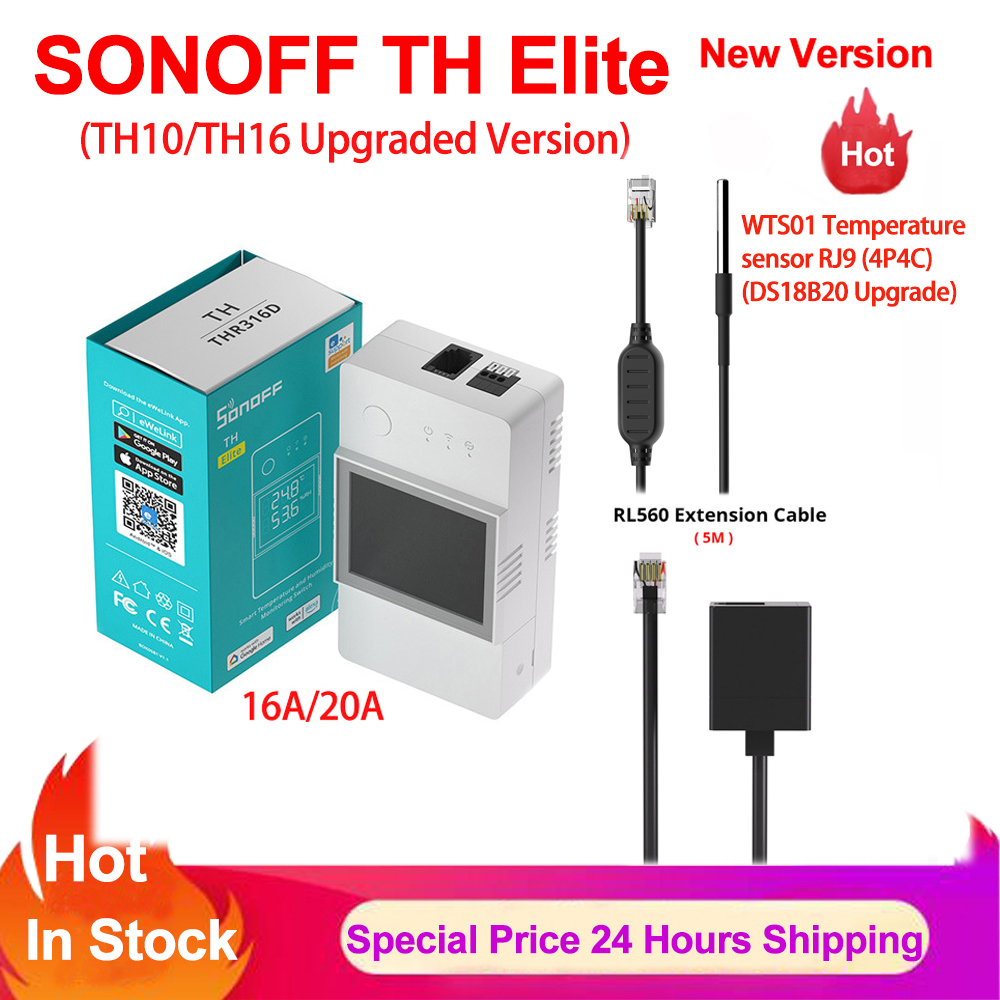 Sonoff Basic - Sonoff TH Elite 16A 20A WLAN-Smart-Temperatur-