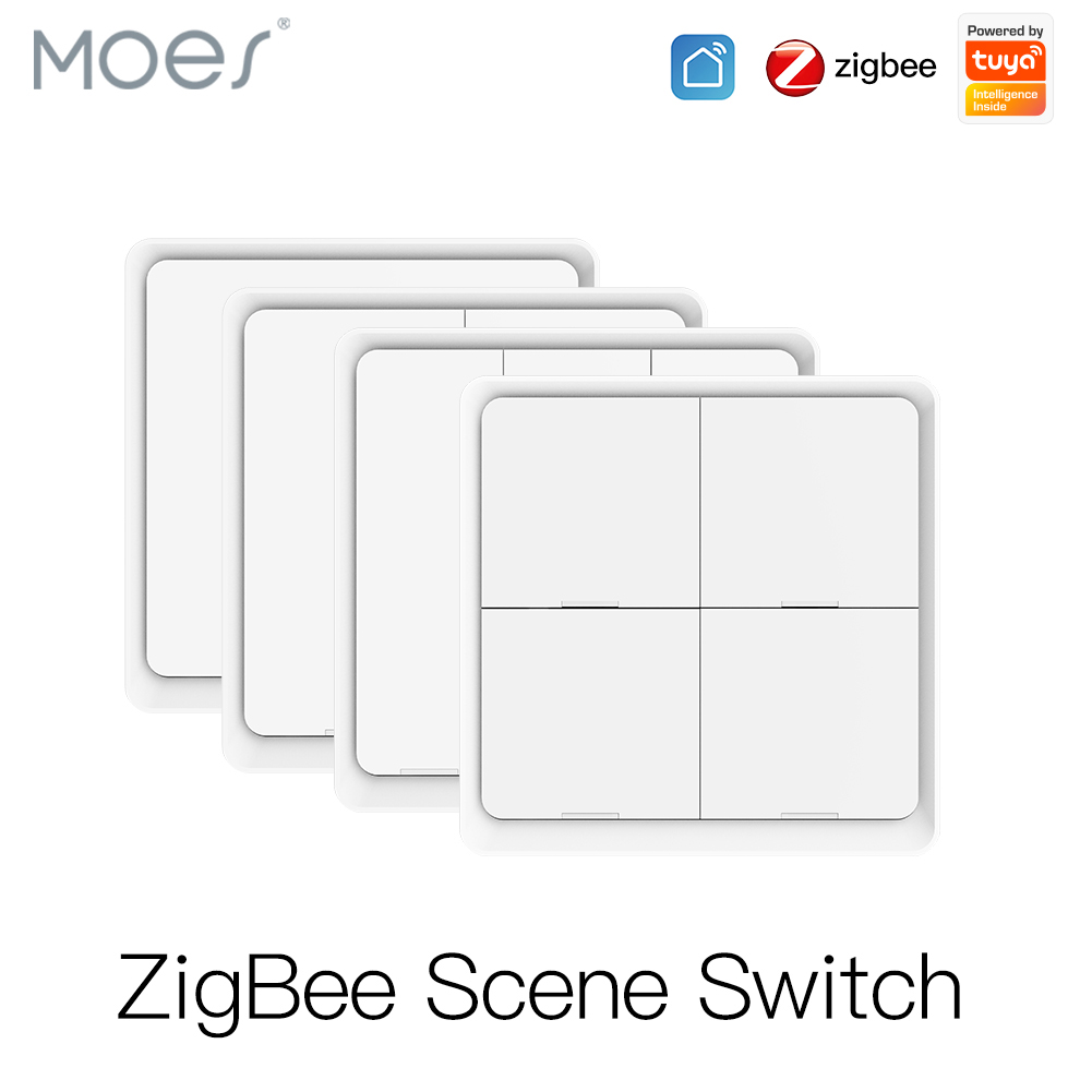 Sonoff Basic - MOES 4-Gang Tuya ZigBee Wireless 12-Szenenschalter