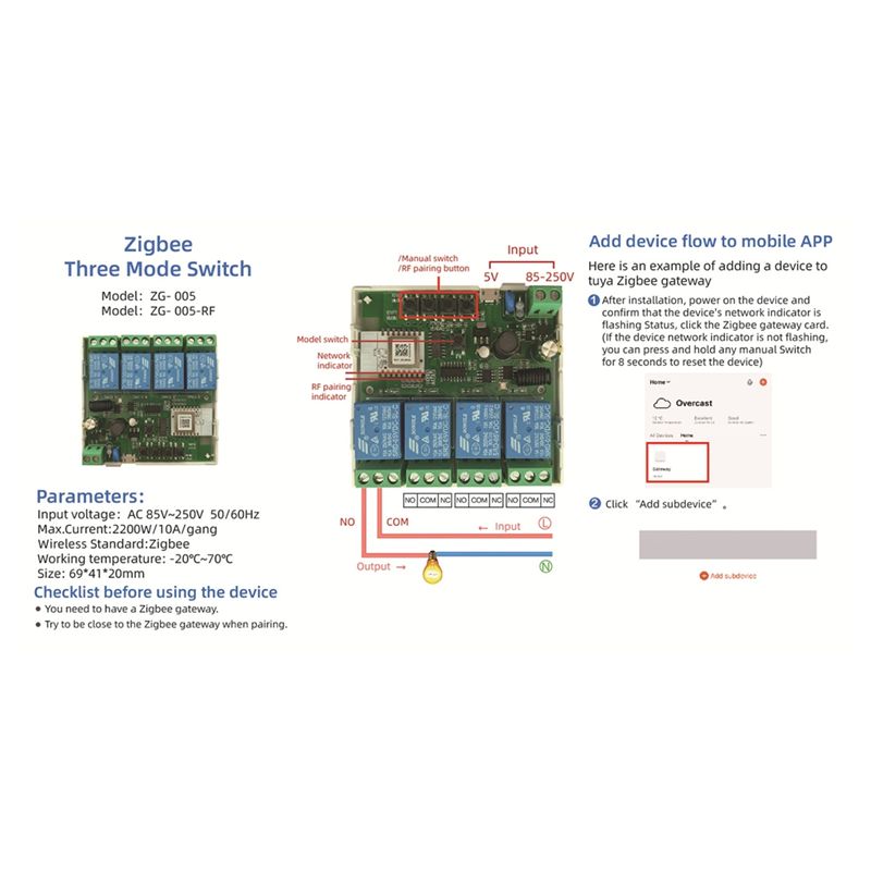 [NEWA08R] 4-Kanal-Tuya-Zigbee- – Smart Relay Tuya Bewertung und Preis