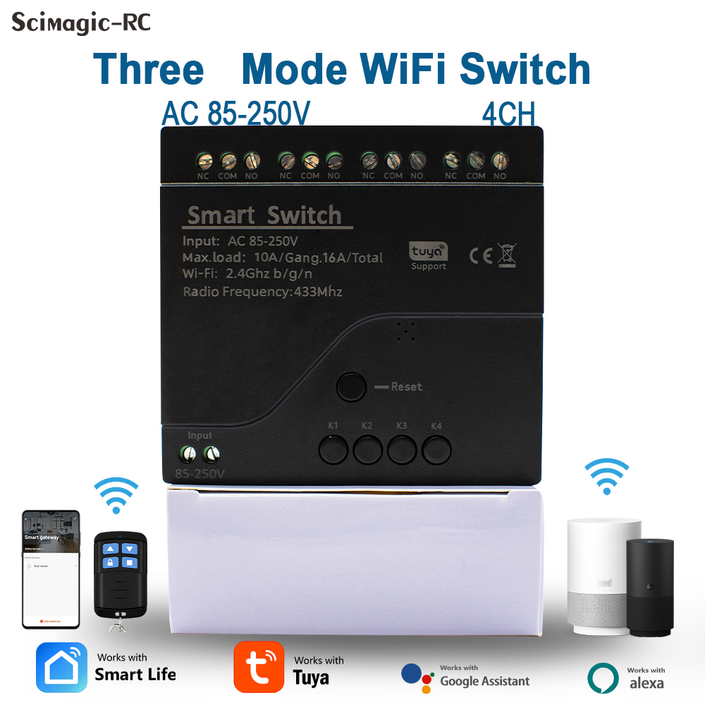 4-Kanal WiFi-Relaismodul Tuya  – Tuya 4 Channel Bewertung und Preis